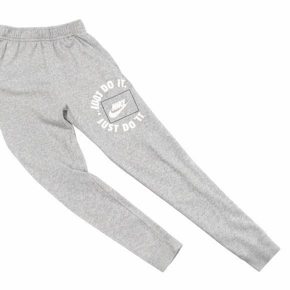 Nike Kids Light Gray Joggers with 'Just Do It' Print - Picture 3 of 3
